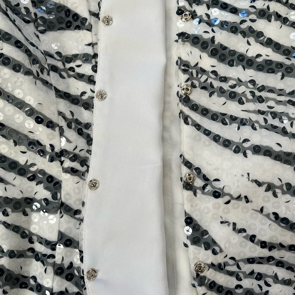 Rare vintage Christian Dior Robes Du Soir 80s zebra print sequin blazer coat 🦓